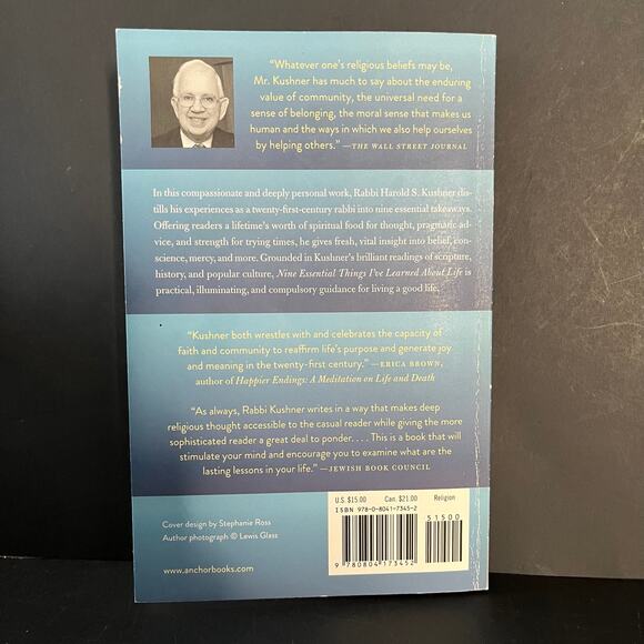 Nine Essential Things I’ve Learned About Life by Harold S. Kushner (2016) - Picture 2 of 8